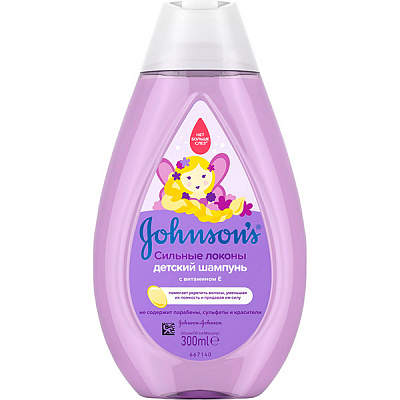 Шампунь Johnson's Baby Сильные локоны с витамином Е 300 мл