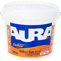 Декоративная штукатурка барашек Aura® Dekor Silikon Putz К15 25 кг белый