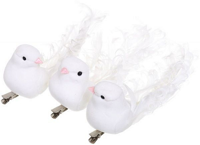 Набір новорічних декорацій Пташка 3 шт. 16 см EPI-D18007ABC