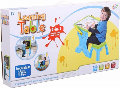 Доска-столик Shantou для творчества многофункциональный флуоресцентный синий YM884