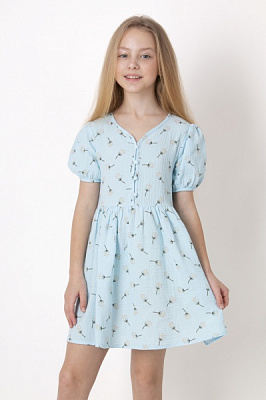 Платье Mevis 02 р.128 светло-голубой 