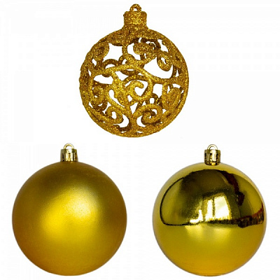 Набір ялинкових куль Девілон 251659 d80 мм 3 шт./уп.