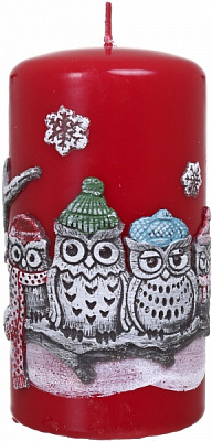 Свічка декоративна Сови 70х120 колір в асортименті Pako-If