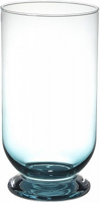 Ваза Омбре, d15,5хh30 см, бирюзовая Wrzesniak Glassworks