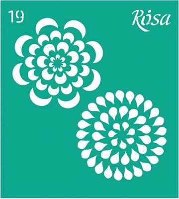 Трафарет багаторазовий самоклейкий №19 90х100 мм Rosa Talent
