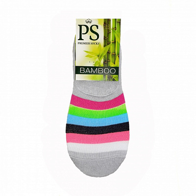Шкарпетки жіночі Premier Socks 14В35/8В Бамбук р. 23-25 сірий у смужку