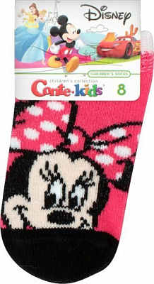 Шкарпетки дитячі Conte-Kids Disney Мінні Маус 361 17С-126/1СПМ р.8 малиновий чорний