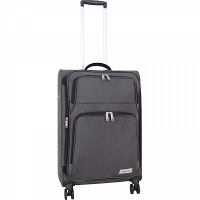Чемодан Bagland М New 70 л серый меланж 3796924 