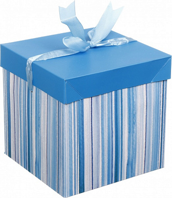 Коробка складная Полосы/горох 15x15x15 см (EBXS9801)