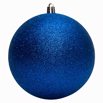 Шар новогодний D 12 см синий глиттер d 120 мм синий 892418