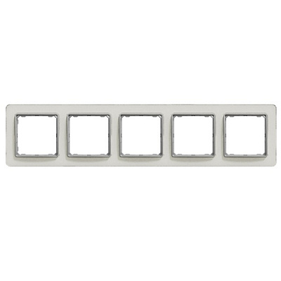 Рамка пятиместная Schneider Electric Sedna Elements универсальная белое стекло SDD360805