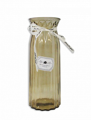 Ваза скляна YIWU Crystal Cindy 29 см коричнева