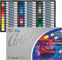 Пастель масляная круглая, premium серия Artist, в пластиковом контейнере 65726PTR 36 цветов
