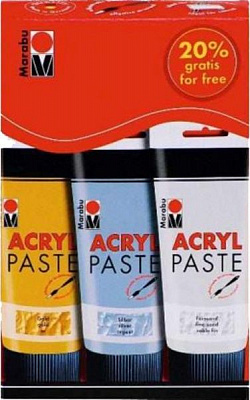 Набір паст декоративних структурних (біла, золото, срібло)