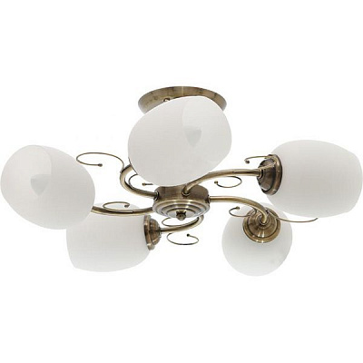 Люстра потолочная Accento lighting Gemini 5xE27 античная латунь ALG-73877/5 