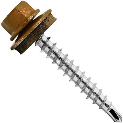 Саморез кровельный по дереву 4,8x35 мм 250 шт гнилая вишня RAL 3009 1330480358;RAL 3009kb Expert Fix