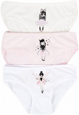 Набір трусів для дівчинки K128140 3 шт. р.122-128 різнокольоровий