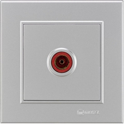 Розетка TV прохідна Makel Karea IP20 срібло 56065007