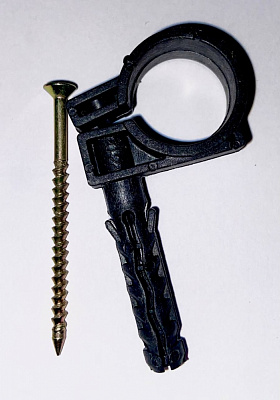 Обойма для труб UP! (Underprice) D 10-12 мм с ударным шурупом 100 шт черный