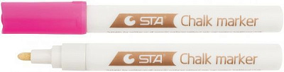 Маркер меловой STA 1010 2 мм STA1010-F23 розовый 