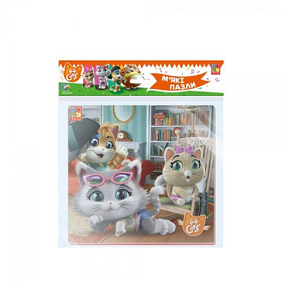 Пазли м’які Vladi Toys 44 Коти. У будинку VT1111-04