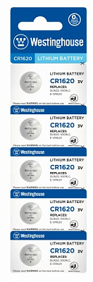 Батарейки Westinghouse Lithium CR1620 5 шт. (CR1620-BP5) 