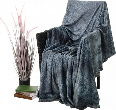 Плед Frannel Persis Wave 200x220 см темно-серый La Nuit 