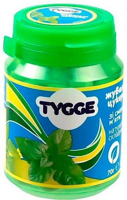 Конфеты жевательные TUGGE с вкусом мяты 70 г (5707312005819) 