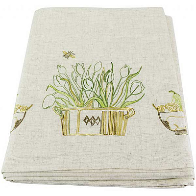 Скатерть Эдельвика Цветник 567-13/08 145x300 см