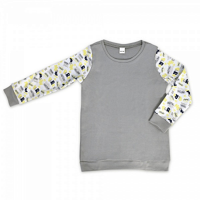 Пижама детская WP Merchandise р.128–134 серый с рисунком FWPPJP2CAT23GY134 