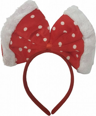 Обруч карнавальный ПіонеR Бантик 92492-PN красный с белым 