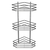 Полиця для ванної Метал-Стиль кутова 25 см 3-ярусна хром ПВ-25332