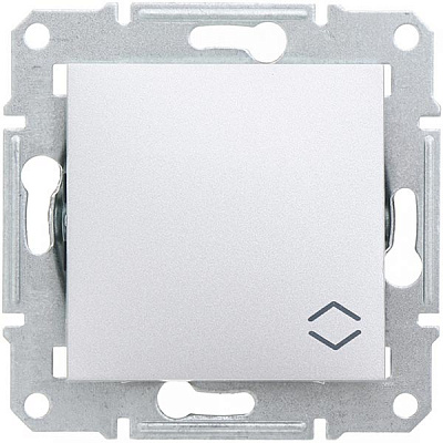 Переключатель проходной одноклавишный Schneider Electric Asfora 10 А 220В IP20 алюминий EPH0400161
