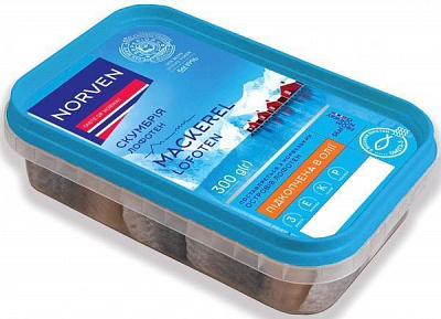 Скумбрия Norven Подкопченная в масле 300 г