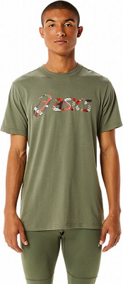 Футболка Asics WILD CAMO TEE 2031D100-300 р.S зеленый
