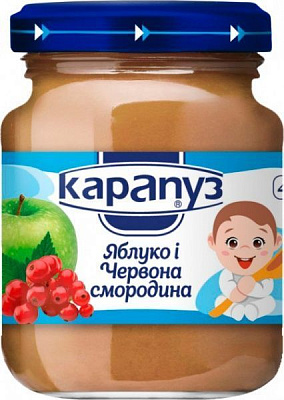 Пюре Карапуз яблуко, червона смородина