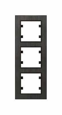 Рамка трехместная Makel Karea Line вертикальная дымчатый 86280708