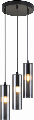 Светильник подвесной Sensio Seattle 3x40 Вт /E14 черный/дымчатый ALB-P00426-SM