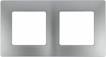 Рамка двомісна Legrand Etika універсальна алюміній 672552