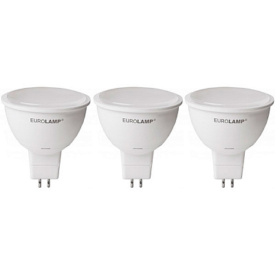 Лампа LED Eurolamp MR16 3 Вт GU5.3 3000K 3 шт