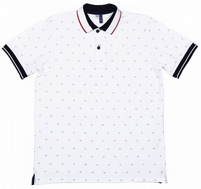 Поло для хлопчиків р.164 білий із принтом 2001