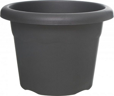 Горшок пластиковый Plastiken Terra Maceta Redonda круглый антрацит 