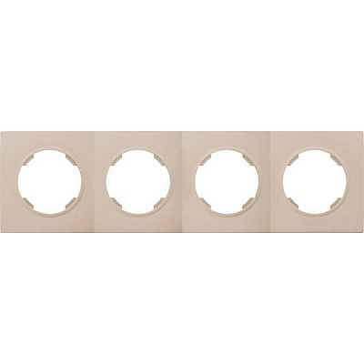 Рамка чотиримісна HausMark Bela універсальна кремовий SNG-FRP.RD20G4-CR