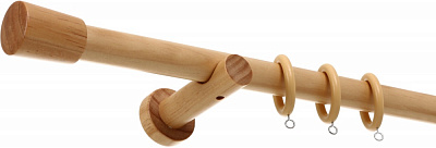 Карниз Vivendi одинарний укомплектований d28 мм 240 см натуральний