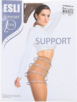 Колготки жіночі ESLI Support Support 20 den castoro р. 2 світло-коричневий