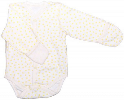 Боди Bambinelli желтая звездочка р.68 белый с рисунком 