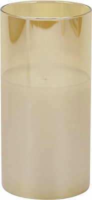 Свічник із LED свічкою 7,5х15 см золотий D1763