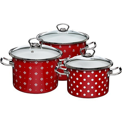 Набір каструль Epos Червона Саксонія 1500 6 предметів