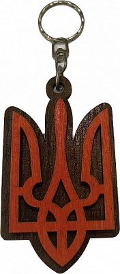 Брелок Трезубец (красно-черный)