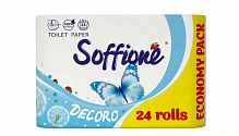 Туалетний папір Soffione Decoro двошаровий 24 шт.